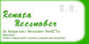 renata mecsnober business card